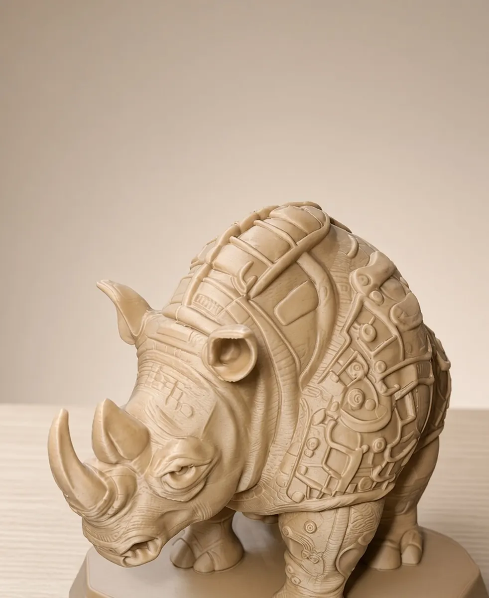 Figurine rhino custom imprimée en 3D